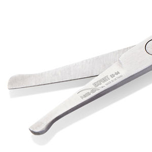 Ciseaux à sourcils ES-04 en acier inoxydable plaqué gris, longueur 89 mm, export Vietnam, haute qualité, Nghia Export - Product Image 1