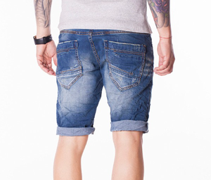 Demi-pantalon OEM en spandex pour hommes, short en jean décontracté d'été confortable de haute qualité, style droit, délavé de couleur claire - Product Image 6