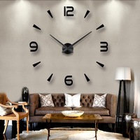 Montre en gros moderne bricolage grande horloge murale 3d Quartz salon numérique simple face créative décoration 100*100cm sépare