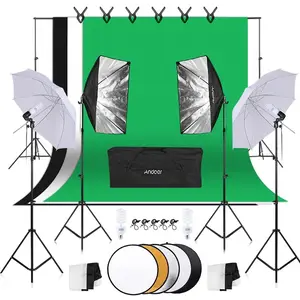 Fotografie Soft Box Paraplu Verlichting Kit Studio Apparatuur Achtergrond Stand 5in1 Fotografie Reflector