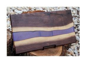 Planche à découper en résine époxy à bord naturel personnalisable pour la maison, hôtel, restaurant, vaisselle, ustensiles de cuisine pour fromage, charcuterie - Product Image 3