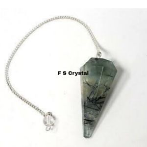 Pendentif en préhnite sculptée de qualité supérieure, style Feng Shui, pierre de guérison en agate pour la radiesthésie, vente en gros de F S CRYSTAL - Product Image 2