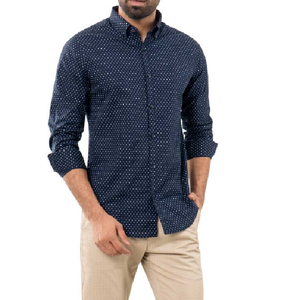 Camisa de otoño para hombre de alta calidad 100% algodón de secado rápido transpirable orientado a la exportación más vendido personalizar MOQ directo de fábrica - Product Image 4