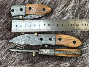 Couteau pliant, fait à la main, damas à serrure intérieure, 2019 - Product Image 5