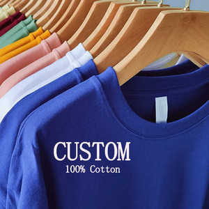 Venta caliente 100% algodón Terry hombres Camiseta lisa de gran tamaño con diseño de tela de punto Impresión y bordado personalizables - Product Image 3