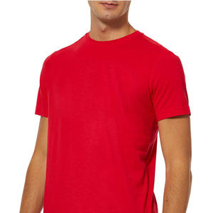 เสื้อยืดผู้ชาย OEM 2021 รุ่นใหม่ทันสมัย สีพื้น ชมพู แดง คอกลม ผ้าฝ้าย 100% - Product Image 1