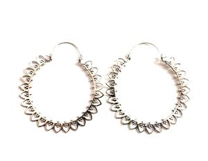 Antiguo oro plata gitana Tribal indio étnico aro cuelgan pendientes de Mandala Boho - Product Image 4