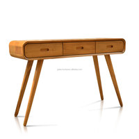 Console blanche de Table à 3 tiroirs, en bois de teck unisexe, fabrication d'intérieur