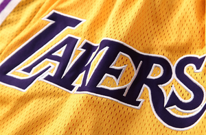 Pantalones cortos de malla de baloncesto originales grandes y largos de la vieja escuela para hombres, ropa deportiva transpirable bordada personalizada, gran oferta - Product Image 3