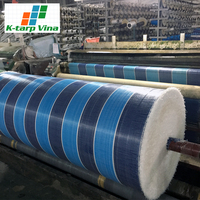 Lona de Polietileno de Grado Industrial con Diseño de Rayas, Impermeable, para Protección en Exteriores, Servicio de Corte, Tamaños y Grosor Personalizables
