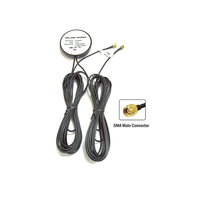Antenne magnétique combinée GPS + GSM de haute qualité, facile à installer, avec câble RG174 + 2 connecteurs SMA (M) (80 mm) pour appareils extérieurs