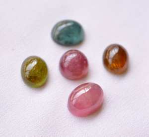 Turmalina Multicolor de Alta Calidad, Gema Cabujón de Forma y Tamaño Personalizados, Gema Calibrada Suelta S.F. GEMS para Joyería - Product Image 4