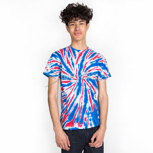 Diseño personalizado Hombres Ropa Suelta Tie-Dye Otoño 100% Camiseta de algodón Ajuste cómodo tie-dye camiseta para hombres - Product Image 2