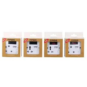 Tiqpit Tpoa Electric Function 220v Standard Grounding Regulators Triple Wall Mounted Protector Sockets With Voltage Protection