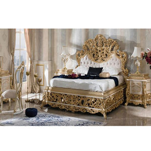 Français Luxueux Ensembles de Meubles De Chambre À Coucher Française Luxueux Ensembles de Meubles De Chambre À Coucher Royale Ivoire et Or Ensemble de Chambre À Coucher - Product Image 1