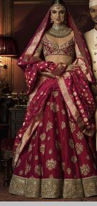 Jolie robe lehenga-choli brodée de perles en verre de cristal, 2020, origine indienne/pakistanaise, idéale pour mariage - Product Image 2