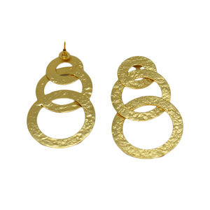 Pendientes de latón con acabado de mate dorado para niñas y mujeres, aretes de tuerca, estilo tradicional, a la última moda, 2022 - Product Image 3