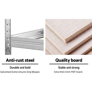 <span class=keywords><strong>Scaffali</strong></span> Metallici a 5 Ripiani Senza Bulloni per Magazzino Leggero, Scaffalature per Forniture da <span class=keywords><strong>Ufficio</strong></span> - Product Image 4