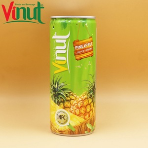 น้ำสับปะรดเข้มข้น 250 มล. รสชาติบริสุทธิ์ ไขมันต่ำ รับผลิตแบบ OEM ODM เครื่องดื่มฉลากส่วนตัว - Product Image 1