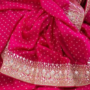 Saree-ropa tradicional india de algodón puro para boda, saree étnico de diseñador de bollwood - Product Image 4