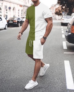 Ensemble t-shirt et Short pour hommes, vêtements d'été de haute qualité, avec impression par Sublimation, logo personnalisé, collection 100% - Product Image 3