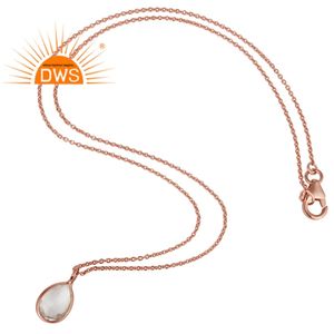 Latest 2026 Sterling Silver Natural <b>Crystal</b> <b>Quartz</b> Gemstone P:endant <b>Necklace</b> jewelry Manufacturer - Product Image 2