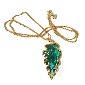 Collier de pointes de flèche américaines classiques Aqua en pierres naturelles de guérison : Meilleure vente de colliers de pointes de flèche américaines classiques Aqua - Product Image 1