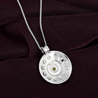 Pendentif en pierre précieuse verte péridot naturelle, charme en argent sterling S925, collier avec chaîne de 18 pouces, cadeau classique et raffiné, bijoux délicats