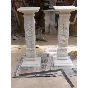Premium White <b>Marble</b> Decorative Handicraft Stand | Designer Showpiece for Home Office Decor with Elegant Finish Best Price India - Product Image 1
