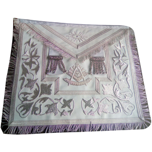 Delantales Masónicos Hechos de Algodón, Delantales de Maestro Masón Bordados con Tamaño y Logotipo Personalizados, Listos para la Venta - Product Image 4