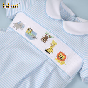 Babeeni - Mono de Verano de Lujo para Bebé Niño con Bordado a Mano de Animales, OEM ODM, Personalizado, Hecho a Mano, Spandex/Algodón - Product Image 4