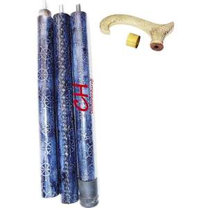 Bastón de Madera Hecho a Mano Estilo Vintage CALVIN HANDICRAFT para Decoración del Hogar con Acabado Pulido, Forma Redonda y Patrón de Naturaleza Muerta - Product Image 5