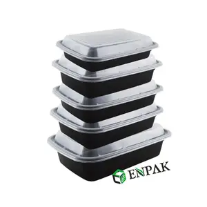 Taiwan disposable PP plastic 16oz meal prep containers Customized Unique Embossed Logo with Lids