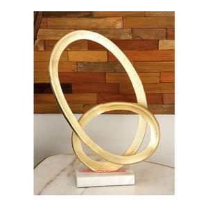 Lucxury-escultura abstracta de oro para decoración del hogar - Product Image 1