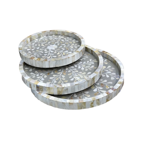 Plat de service alimentaire en incrustation d'os, forme ronde, pour hôtel et restaurant, plat à dessert au prix le plus bas - Product Image 4