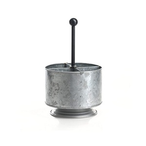 Juego de 3 Soporte para cubiertos de tarro de madera con soporte de hierro forjado Soporte para cubiertos de calidad superior a precio asequible - Product Image 3