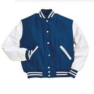 Chaqueta Varsity de Mezcla de Algodón y Lana, Estilo Letterman, con Mangas de Cuero, Bolsillos Vintage, ODM, Gran Venta 2026 - Product Image 3