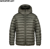 Veste matelassée décontractée pour homme, nouvelle marque, polyester/nylon, coupe-vent, respirante, écologique, vêtements tendance