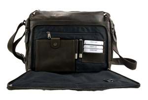 Bolso bandolera de cuero para mujer y hombre, bandolera de negocios, bandolera para ordenador portátil, bolso de hombro para mujer y hombre - Product Image 4