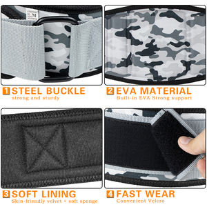 เข็มขัดยกน้ำหนักออกกำลังกาย,ก้านยกกระชับเอวปรับแต่งโลโก้ได้ - Product Image 3