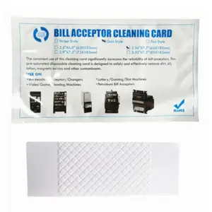 Diamond Flcoked Cleaning Card For Bill Validator Cleaning Of Vending Machines/Bill Acceptor Kiosk
