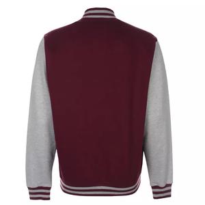 Streetwear de logo personnalisé Blouson bombardier d'hiver en cuir polaire brodé en chenille de haute qualité Veste universitaire Letterman - Product Image 1