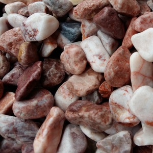 Guijarro de playa, piedra de guijarro de color rosa para paisajismo, camino de piedra, piedra de jardín - Product Image 1