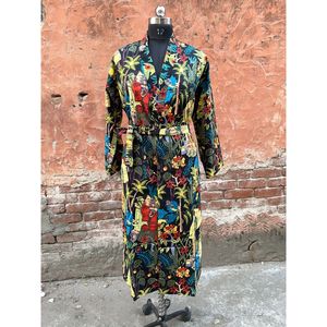 Camisón de estilo Kimono para mujer, ropa de dormir larga Hippie con estampado indio, Reversible, Maxi, venta al por mayor - Product Image 5