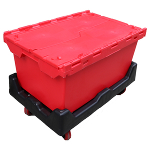 85L Heavy Duty storage box plastic tote bins Large Capacity attached lid Container Plastic Boxes cheap