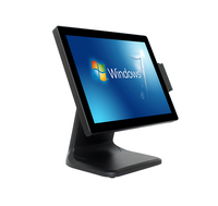 Sistema de punto de venta completo RS 606, pantalla dual de 15,6 pulgadas, todo en uno, pantalla táctil pos, precio/máquina terminal pos/caja registradora