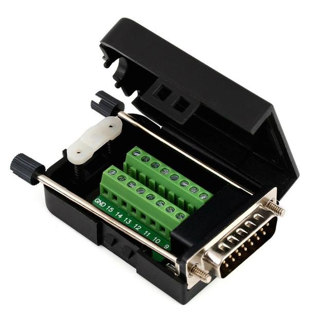 D-SUB DB15 VGA 15Pin Male Female Plug to Terminal Breakout Board Adapter Connectors