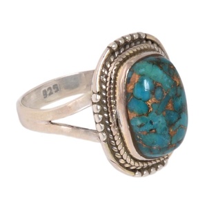 Wholesale Blue Copper <b>Turquoise</b> 925 Sterling Silver Ring - Product Image 3