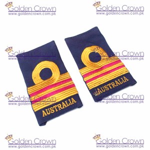 Alta calidad Royal Australian Teniente Comandante Slip-On Charretera Tamaño personalizado 3D Insignias bordadas-Venta al por mayor - Product Image 4