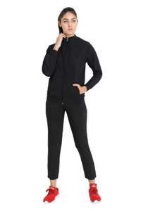 Ensemble 2 pièces décontracté en coton pour femmes, survêtement avec strass, couleur rose, Logo technique, OEM, vente en gros Boutique - Product Image 6